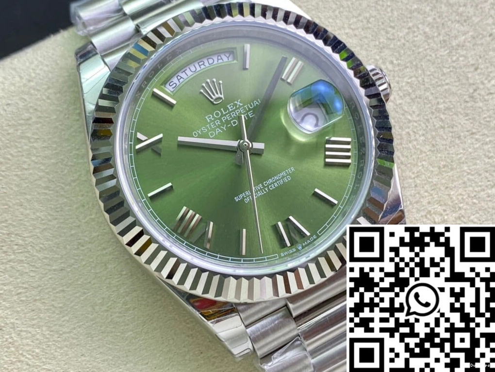 Date Dial Factory EW Day Olive Rolex M228239-0033 Green 0218